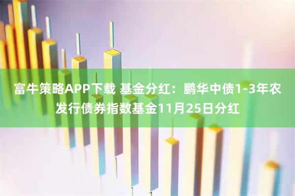 富牛策略APP下载 基金分红：鹏华中债1-3年农发行债券指数基金11月25日分红